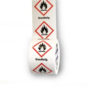 Faresymbol – Brannfarlig (75 mm)