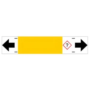 Rørmerkingsskilt 10-pk – Gul